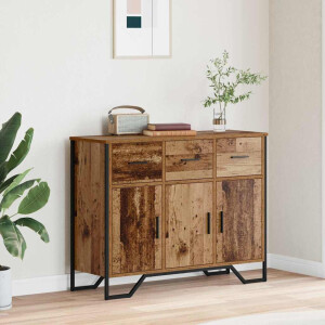 vidaXL Dressoir met lade Oudhout 97 x 32,5 x 74,5 cm