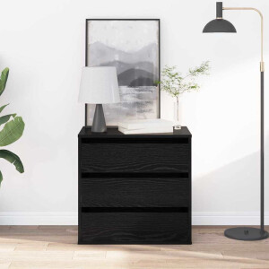 vidaXL Ladenkast met lade Zwart 61 x 41 x 58 cm Bewerkt hout