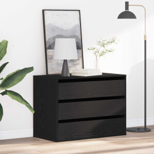vidaXL Ladenkast met lade Zwart 80 x 41 x 58 cm Bewerkt hout