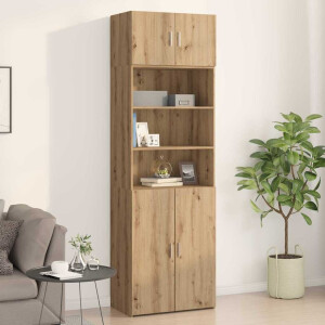 vidaXL Wandkast artisanaal eikenkleurig 70 x 42.5 x 40 cm Bewerkt hout