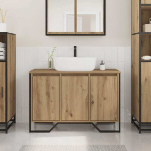 vidaXL Badkamertenk te kast Artisan Eiken 91 x 35 x 60 cm Bewerkt hout