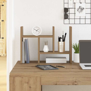 vidaXL Bureau Organizer Artisan Eiken 50 x 15,5 x 35,5 cm Bewerkt hout