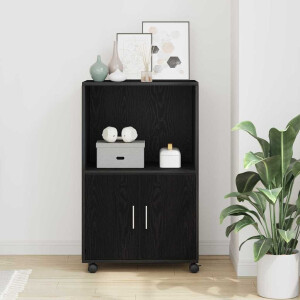 vidaXL Kast Zwart Eiken 55 x 40 x 82 cm