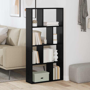 vidaXL Boekenkast Zwart Eiken 60 x 20 x 102,5 cm Bewerkt hout
