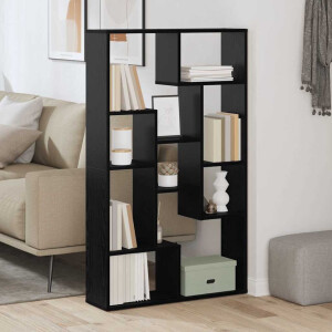 vidaXL Boekenkast Zwart Eiken 72 x 20 x 102,5 cm Bewerkt hout
