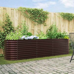 vidaXL Verhoogd bed Bruin 320 x 80 x 81 cm Staal