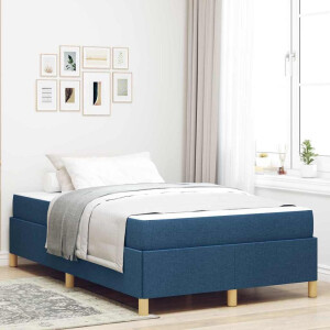 vidaXL Boxspring bed met matras Blauw 120 x 190 cm Stof