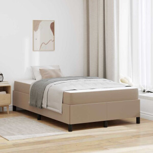 vidaXL Bedframe met matras Cappuccino 120 x 190 cm Stof