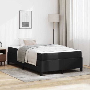 vidaXL Bedframe met matras Zwart 120 x 200 cm Kunstleer