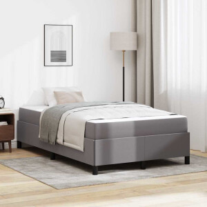 vidaXL Bedframe met matras Grijs 120 x 200 cm Stof