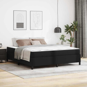 vidaXL Bedframe met matras Zwart 180 x 200 cm Stof