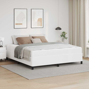 vidaXL Bedframe met matras Wit 180 x 200 cm Kunstleer