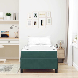 vidaXL Bedframe Anders Wit en lichtgrijs 90 x 200 cm Fluweel