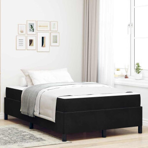 vidaXL Bedframe Anders Zwart en Wit 120 x 190 cm Fluweel