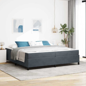 vidaXL Bedframe Anders Wit en lichtgrijs 200 x 200 cm Fluweel
