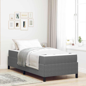 vidaXL Bedframe Anders Lichtgrijs 90 x 200 cm Katoenen stof
