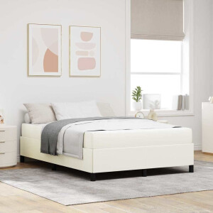 vidaXL Bedframe Anders Crème 140 x 200 cm Katoenen stof