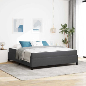 vidaXL Bedframe Anders Donkergrijs 180 x 200 cm Katoenen stof