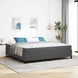 vidaXL Bedframe Anders Donkergrijs 100 x 200 cm Katoenen stof