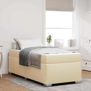 vidaXL Bedframe Anders Crème 90 x 200 cm Stof