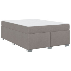 vidaXL Bedframe met matras Taupe 140 x 200 cm Stof