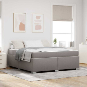 vidaXL Bedframe met matras Taupe 180 x 200 cm Stof