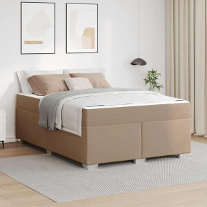 vidaXL Bedframe met matras Cappuccino 160 x 200 cm Stof