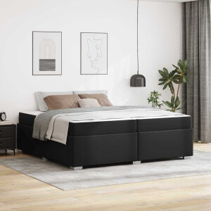 vidaXL Bedframe Anders Zwart 200 x 200 cm Kunstleer