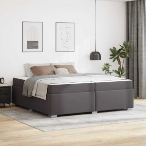 vidaXL Bedframe Grijs 200 x 200 cm Kunstleer