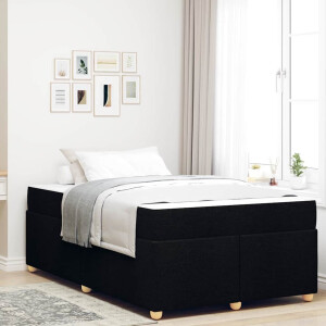 vidaXL Bedframe met matras Anders Zwart 120 x 190 cm Stof