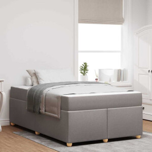 vidaXL Bedframe met matras Taupe 120 x 190 cm Stof