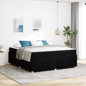 vidaXL Bedframe met matras Anders Zwart 180 x 200 cm Stof