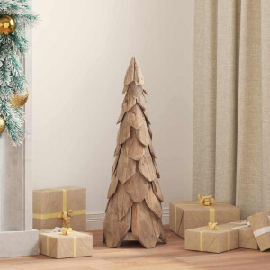 vidaXL Kerstboom met standaard Bruin 80 cm Massief teakhout