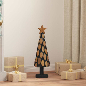 vidaXL Kerstboom met standaard Bruin 61 cm Massief teakhout