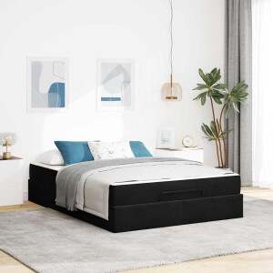 vidaXL Bedframe Anders Donkergroen en Wit 160 x 200 cm Fluweel