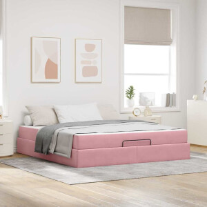 vidaXL Bedframe Roze 180 x 200 cm Fluweel