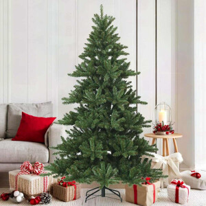 vidaXL Kunstmatige Inklapbare Kerstboom Groen 180 cm PVC, staal