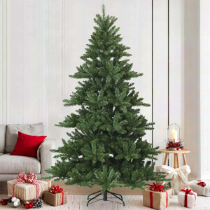 vidaXL Kunstmatige Inklapbare Kerstboom Groen 210 cm PVC, staal