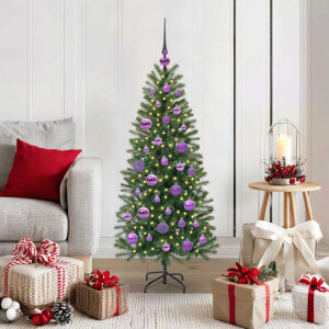 vidaXL Kunstkerstboom met 150 LED met standaard Groen 120 cm PE en PVC