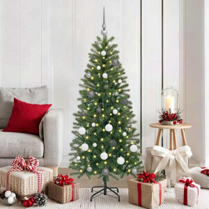 vidaXL Kunstkerstboom met 150 LED met standaard Groen 150 cm PE en PVC
