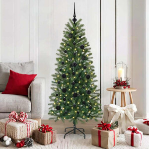 vidaXL Kunstkerstboom met 150 LED met standaard Groen 150 cm PE en PVC