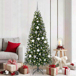 vidaXL Kunstkerstboom met 300 LED met standaard Groen 180 cm PE en PVC