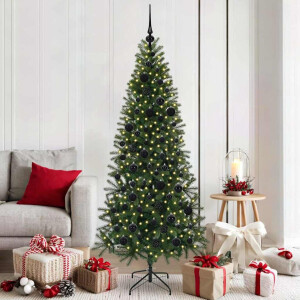 vidaXL Kunstkerstboom met 300 LED met standaard Groen 180 cm PE en PVC