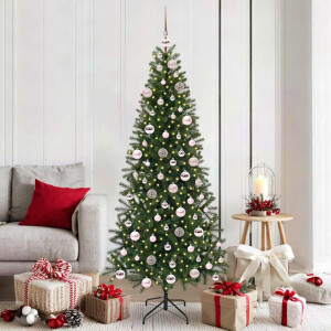 vidaXL Kunstkerstboom met 300 LED met standaard Groen 180 cm PE en PVC