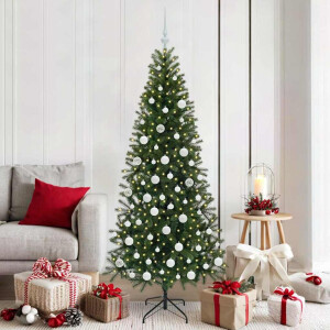 vidaXL Kunstkerstboom met 300 LED met standaard Groen 180 cm PE en PVC