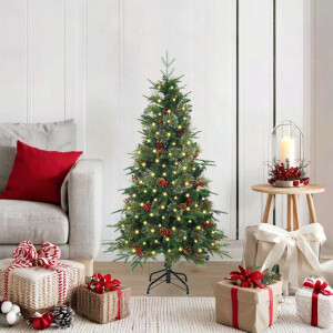 vidaXL Kunstmatige Inklapbare Kerstboom Groen 120 cm PE en PVC