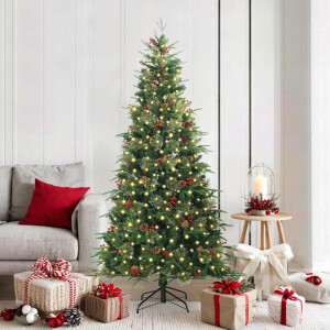 vidaXL Kunstmatige Inklapbare Kerstboom Groen 180 cm PE en PVC