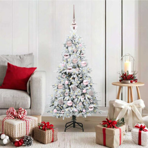 vidaXL Kunstmatige Inklapbare Kerstboom Wit 120 cm PE en PVC