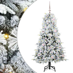 vidaXL Kunstmatige Inklapbare Kerstboom Wit 150 cm PE en PVC