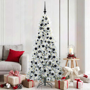 vidaXL Kunstmatige Inklapbare Kerstboom Wit 180 cm PE en PVC